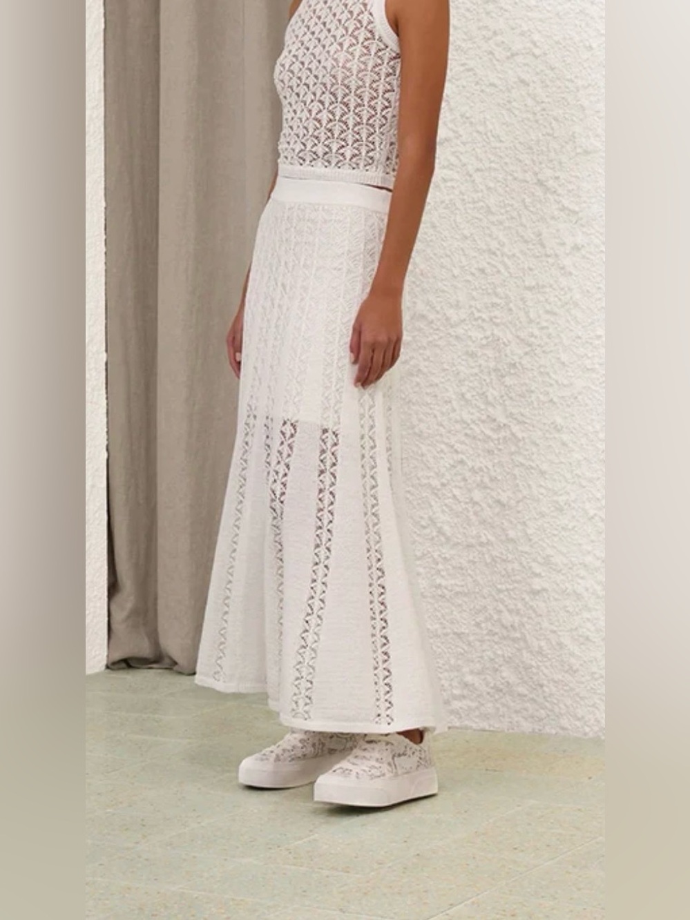 Zimmermann 

Wylie Crop Tank Top, Ivory - Picture 3 of 10